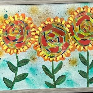 11x15 framed acrylic painting